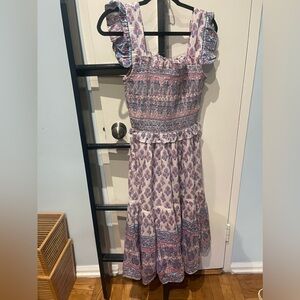 Smocked midi dress